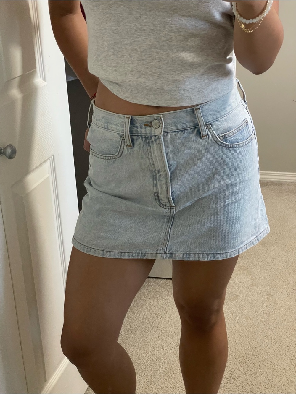 Denim forum mini skirt
